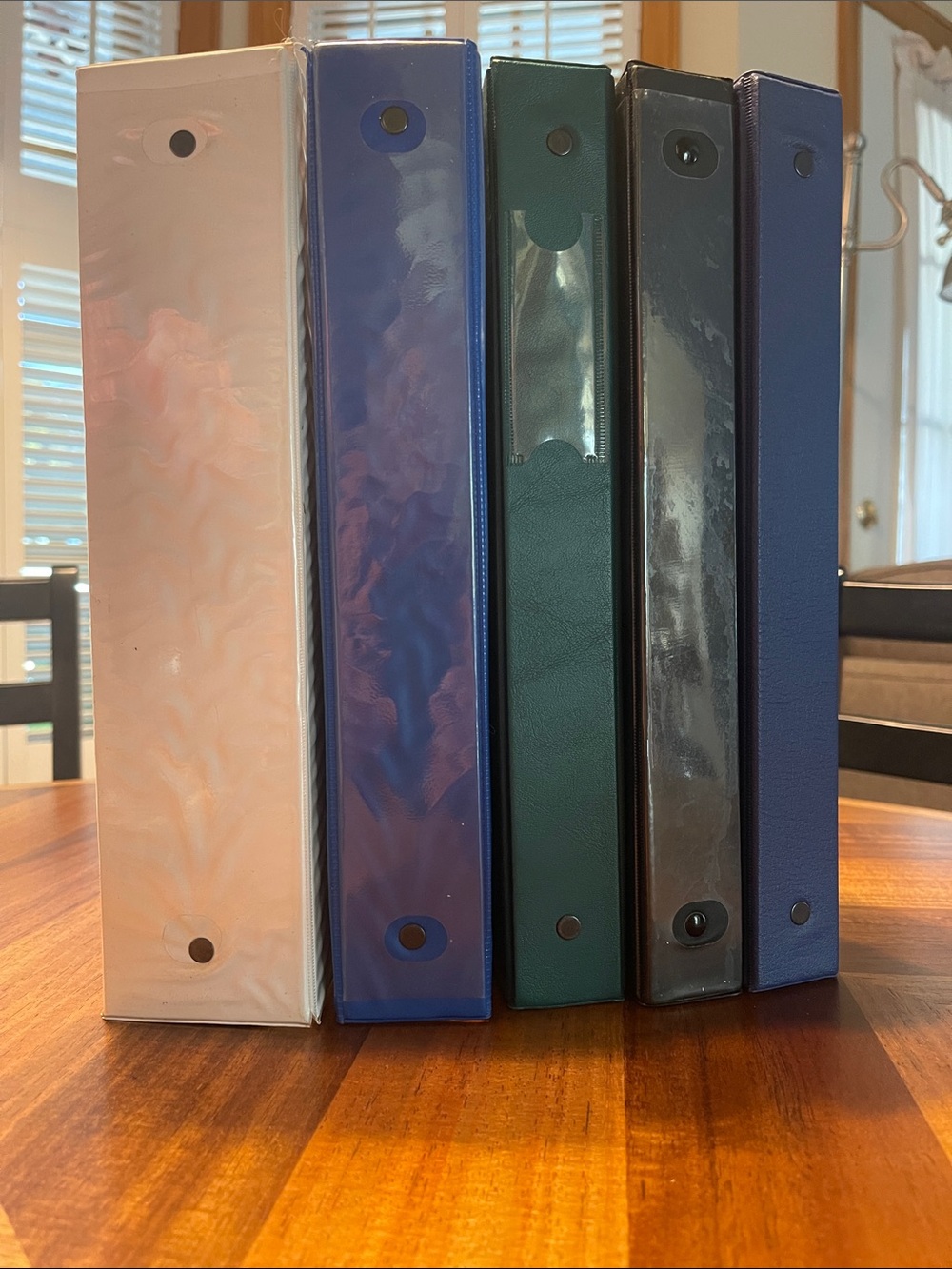 Premium 3-Ring Binders Multipack in White, Blue, Green, Black & Navy